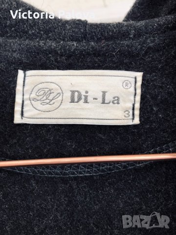 🇮🇹 Италианско дълго дизайнерско палто-жилетка  DI-LA, снимка 7 - Палта, манта - 28324840