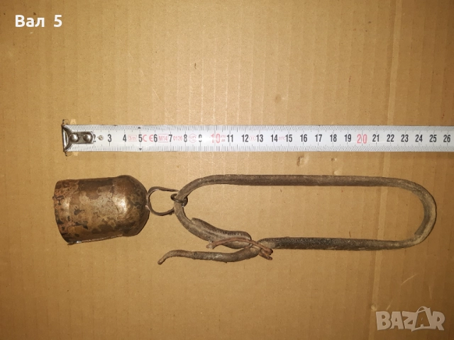 Старо звънче със стара кожена каишка , звънец, снимка 2 - Антикварни и старинни предмети - 52576283