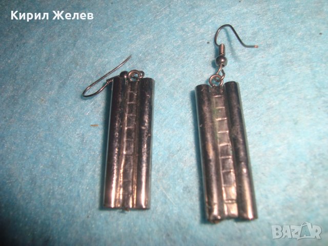 СТАРИ СРЕБРИСТИ КРИСТАЛНИ ФЕШЪН АРТ ОБЕЦИ 26813, снимка 6 - Обеци - 34831038