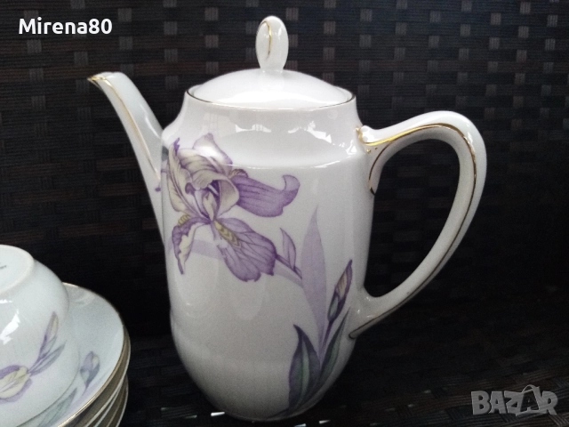 Антикварен баварски сервиз за чай, снимка 2 - Антикварни и старинни предмети - 52627598