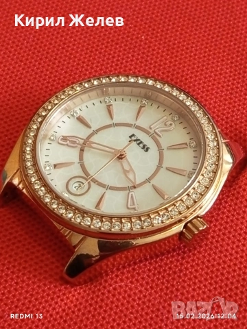 Фешън модел дамски часовник EXESS модерен дизайн много красив 71231, снимка 6 - Дамски - 53482621