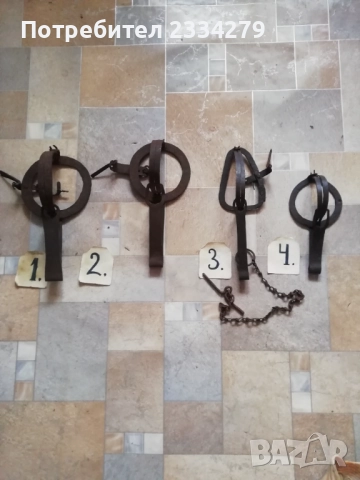 Вълчи капани големи и малки,стари ръчно изковани-изработени от различни майстори в различни времена., снимка 14 - Антикварни и старинни предмети - 39104349