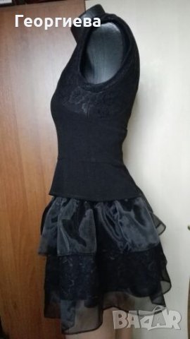 Черна официална(бална) рокля 👗🍀🌹 S р-р👗🍀🌹арт.500, снимка 3 - Рокли - 26920796