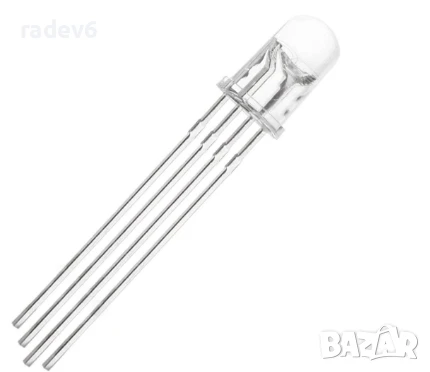 RGB светодиод, 5MM, общ анод, LED F5