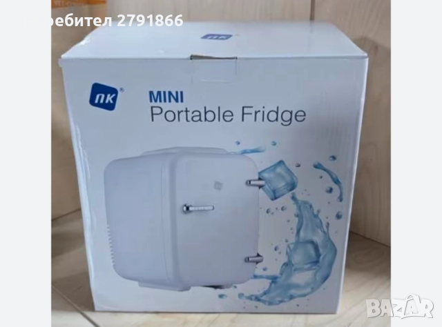 NK НОВ Мини хладилник преносим капацитет 4 литра 12V-220V функция за охлаждане и отопление, снимка 3 - Хладилници - 51689056