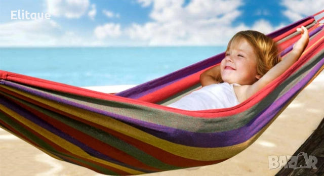 Голям цветен хамак с красиви и цветни шарки, снимка 8 - Къмпинг мебели - 52795644