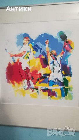 Картина Тенис с подпис , снимка 3 - Картини - 32704147