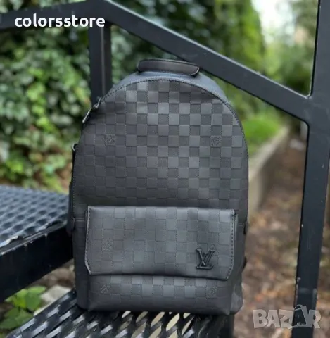 Черна раница Louis Vuitton-VL80k, снимка 3 - Раници - 47586135