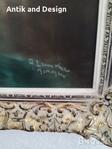 Маслена картина от Arno Lemke , снимка 3 - Антикварни и старинни предмети - 50527818