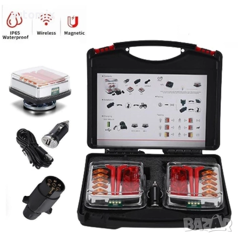 Безжични LED стопове, стоп светлина с магнит 12V - 24V за ремарке/кемпер, снимка 8 - Аксесоари и консумативи - 52454142