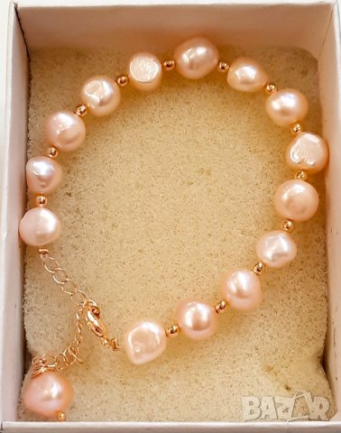 Гривни от естествени перли със сертификат, снимка 3 - Гривни - 43893240