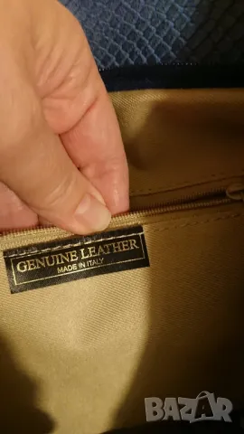 синя чанта ест кожа, снимка 4 - Чанти - 48707679