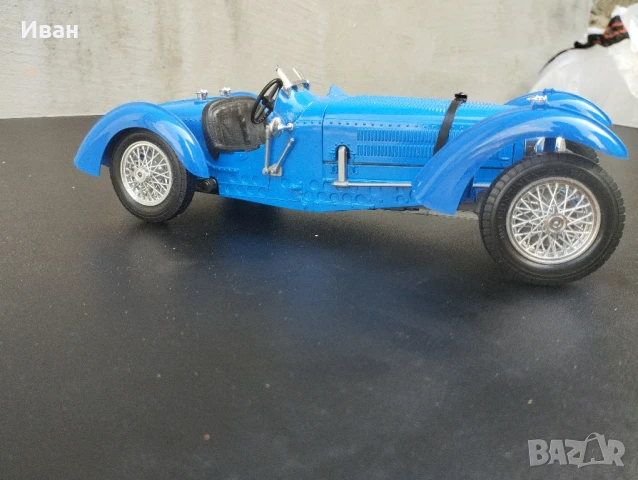 Метална количка Bugatti Type 59 1934 BBURAGO , снимка 8 - Колекции - 51062841