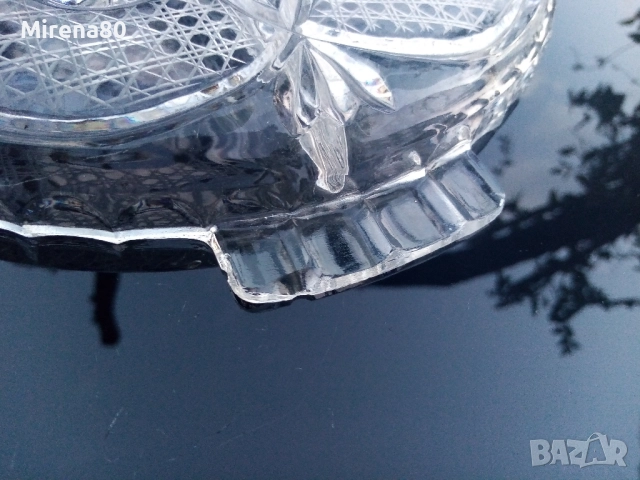 Българско кристално плато за разядки, снимка 5 - Чинии - 52166608