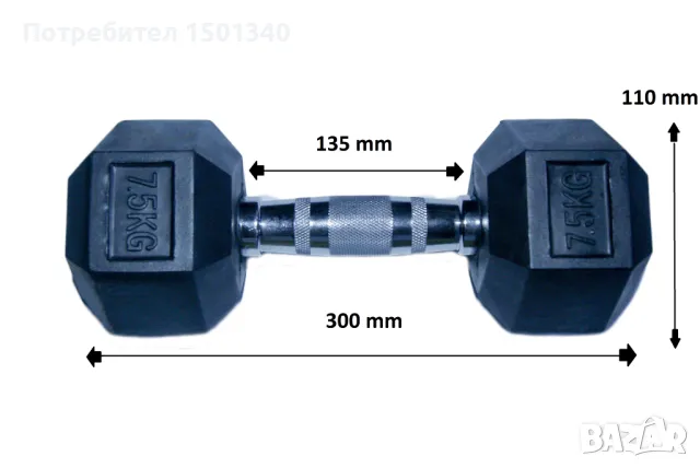 Хексагонални дъмбели, снимка 2 - Фитнес уреди - 49358167