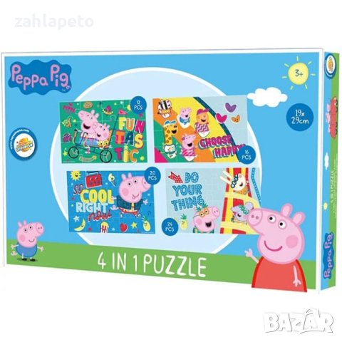 Пъзел 4 в 1 Peppa Pig