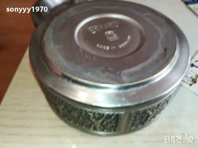 ERHARD MADE IN GERMANY-НЕМСКИ МЕТАЛЕН ПЕПЕЛНИК С МАРКИРОВКИ-ВНОС SWISS 2601251648, снимка 3 - Антикварни и старинни предмети - 48836623