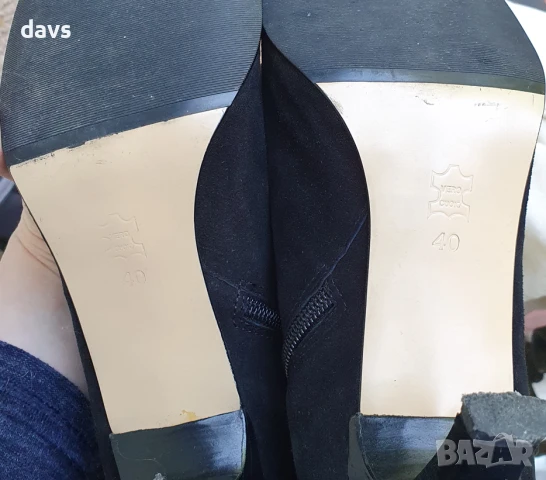 Боти - естествен велур - като нови, снимка 17 - Дамски боти - 50490318