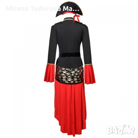 Хелоуин Секси карибски пирати Капитанска рокля Косплей костюм , снимка 4 - Други - 38243779