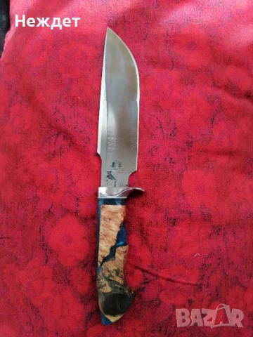 Нож от кована танкова шпилка. , снимка 4 - Ножове - 50675234