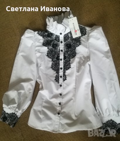 Риза с дантела, снимка 2 - Ризи - 27456551