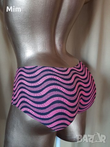 INVISIBLE L Микрофибърни Неоново розова бикини с черни вълни , снимка 5 - Бельо - 32926188