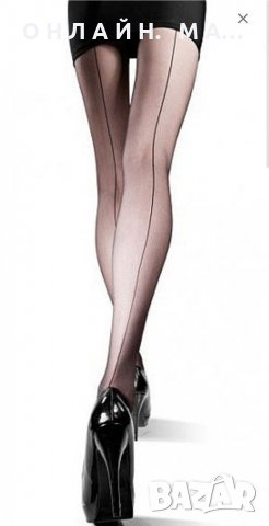 ЧОРАПОГАЩНИК С РЪБ POMPEA В ЧЕРНО И бродерия с камъчета , снимка 3 - Бельо - 38578321