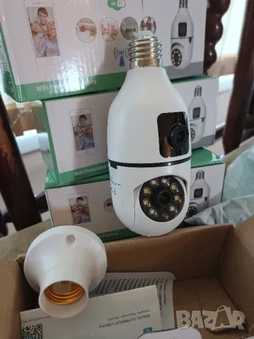 камера с WiFi, фасунг Е27 и карта , снимка 6 - IP камери - 46293330