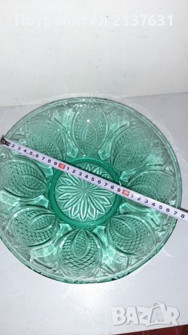 ГОЛЕМИ СТЪКЛЕНИ РЕТРО ФРУКТИЕРИ  - Ф 25 , Ф 26 ,Ф 28см, снимка 6 - Други - 36751290