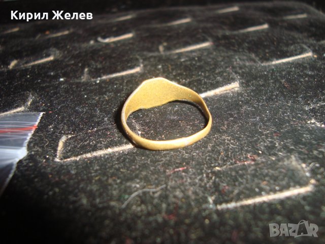 СТАРИНЕН БРОНЗОВ ПРЪСТЕН МАЙСТОРСКА ИЗРАБОТКА 21648, снимка 2 - Антикварни и старинни предмети - 32537899
