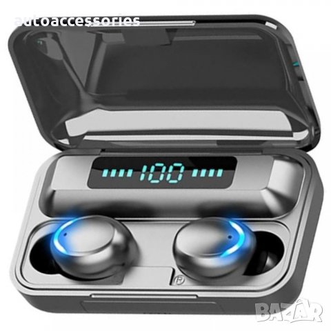 Безжични bluetooth 5.0 слушалки F9 -5С TWS , черни, снимка 1 - Слушалки, hands-free - 33388168