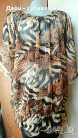 Ефирен дамски топ, с красиви ръкави👗🍀M/L,L,X/L👗🍀арт.2059, снимка 3 - Корсети, бюстиета, топове - 33615275