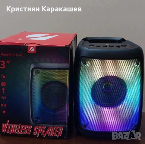 BLUETOOTH КАРАОКЕ КОЛОНА KTS-1576, снимка 1