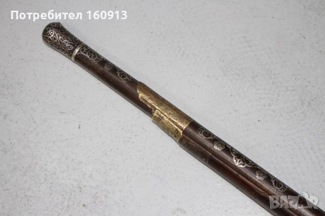 Рядка къса кремъчна пушка Арнаутка кремъклийка с интересна цев., снимка 7 - Антикварни и старинни предмети - 51626413