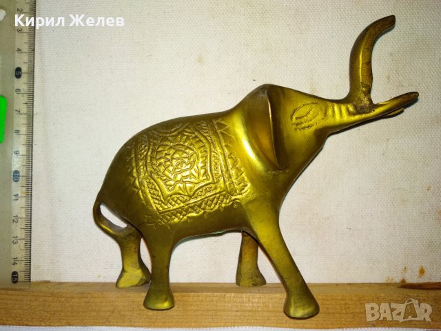 СИМПАТИЧНА КЪСМЕТЛИЙСКА ДЕКОРАТИВНА ОРНАМЕНТИРАНА МЕСИНГОВА ФИГУРКА СЛОНЧЕ 42696, снимка 14 - Статуетки - 43876664
