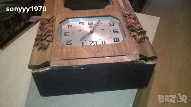 стар дървен часовник-62х43х17см-антика, снимка 12 - Колекции - 26777021