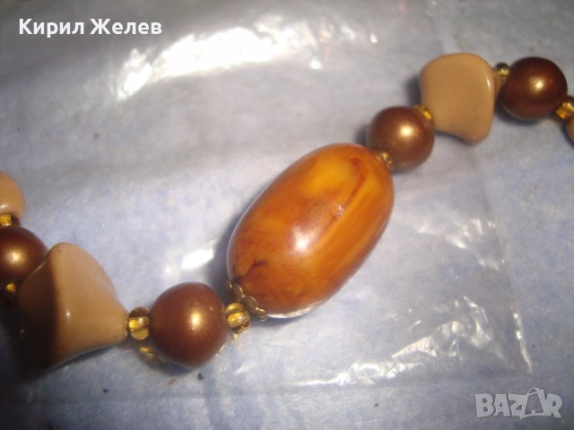 МНОГО СТАРА ОГЪРЛИЦА с ФАТУРАН - КЕХЛИБАР БАКЕЛИТ и МЪНИСТА МАЙСТОРСКА ИЗРАБОТКА РЕТРО КОЛИЕ 27960, снимка 9 - Антикварни и старинни предмети - 37094922