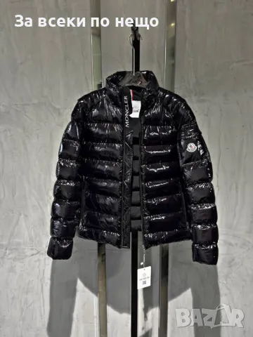 Мъжкo лачено черно зимно яке Moncler Код A310, снимка 1 - Якета - 47948945