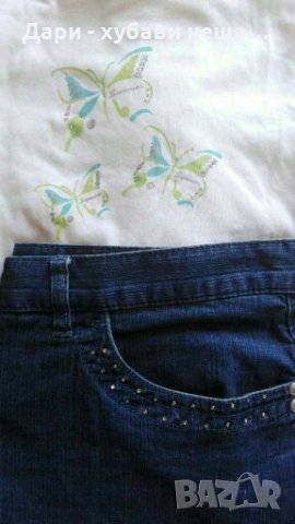 Дънкова пола и тениска🌹👕👗 M/L,L, XL🌹👕👗арт.2038