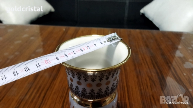 Стар български порцелан ваза , снимка 2 - Антикварни и старинни предмети - 52941385