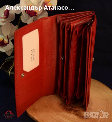 Дамско портмоне от естествена кожа с цветно термо трансферно фоли, снимка 3 - Портфейли, портмонета - 39355239