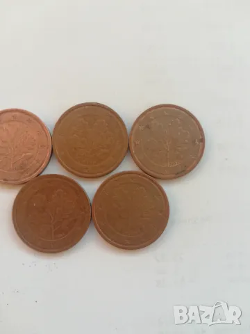 лот от 2 евро цент Германия 2002 г. букви A,D,F,G,J, снимка 3 - Нумизматика и бонистика - 48030520