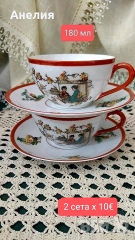 Чинии и сетове с японски сцени , снимка 2 - Чинии - 53296292