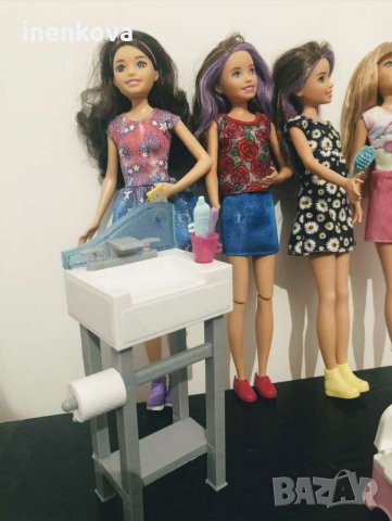 Барби Скипър кукли детегледачка комплект за баня и тоалетна кукла Barbie Skipper, снимка 8 - Кукли - 29068696