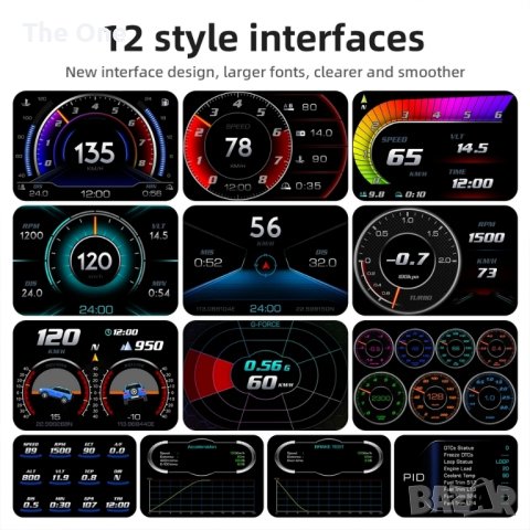 Дисплей за кола борд компютър OBD 2 HUD GPS, снимка 6 - Аксесоари и консумативи - 43929870