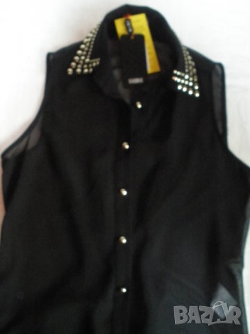Блуза тип Риза прозрачна, снимка 2 - Ризи - 27989921