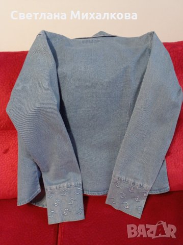 Красива дънкова риза, снимка 5 - Ризи - 35636579