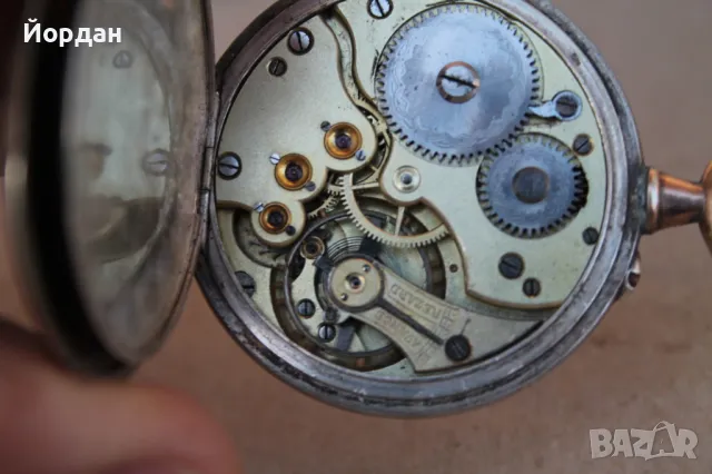 Швейцарски джобен сребърен часовник ''Surete'', снимка 12 - Антикварни и старинни предмети - 48720404