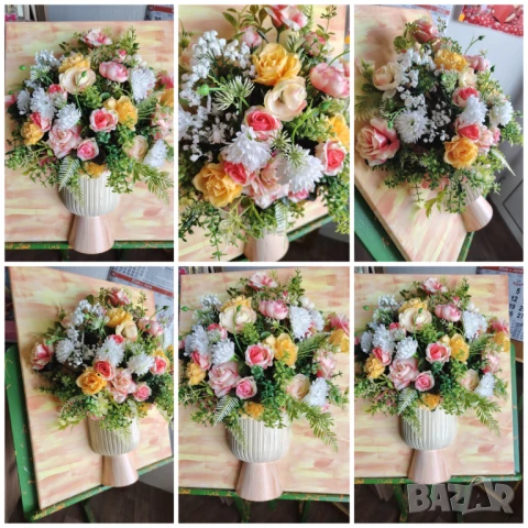 Картина с 3д цветя 