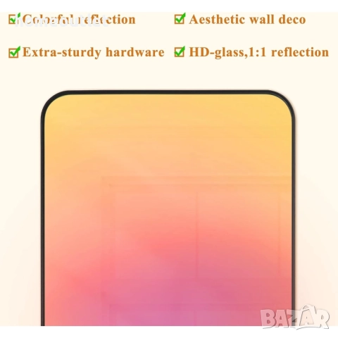 ПРОМОЦИЯ Стенно огледало с алуминиева рамка (80 x 50 см) NEUTYPECHIC A-MR01151, снимка 5 - Огледала - 52709766